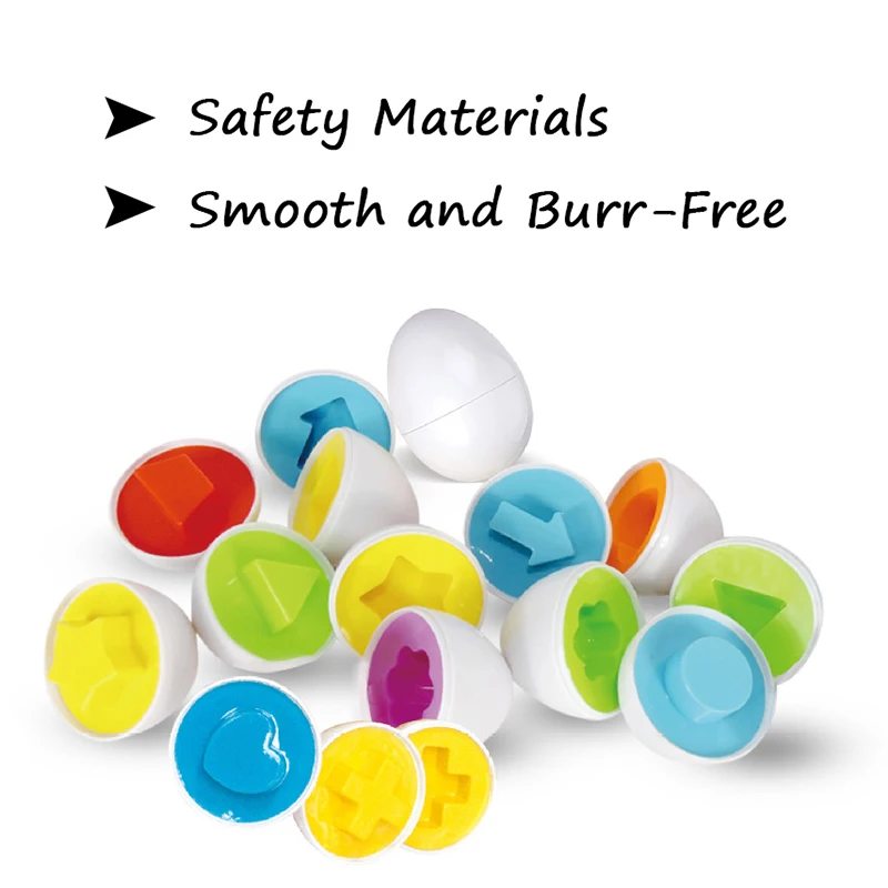 Juguetes sensoriales Montessori para bebé, forma de huevos de tráfico de Color, juegos a juego, Juguetes Educativos de aprendizaje para niños, ayudas para la enseñanza preescolar