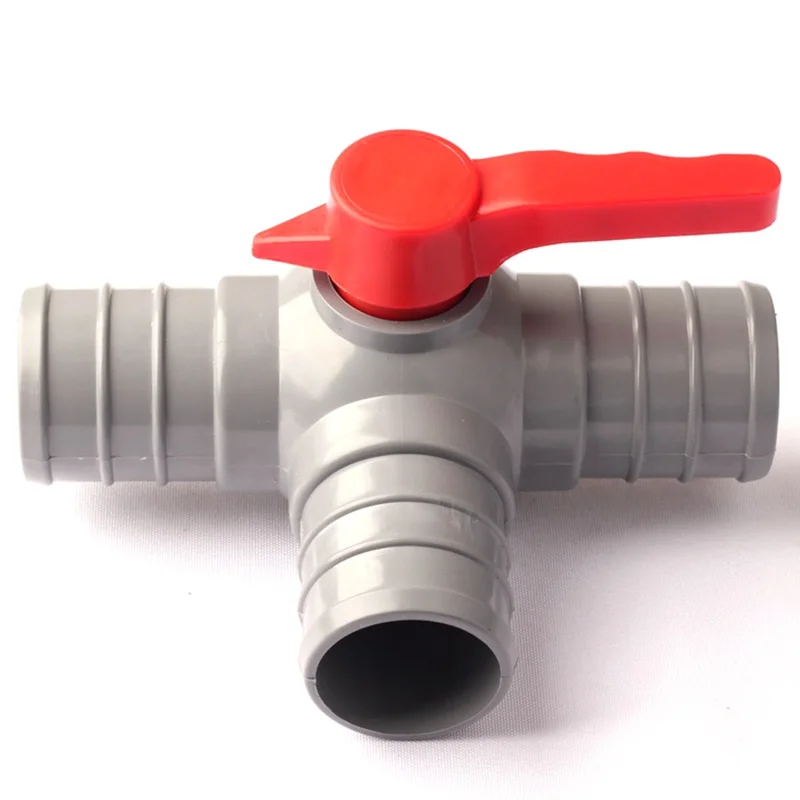 G 2\'\'/50mm Drip Irrigation Tape Equal Tee Ball Valve Connector PVC Material Thicken Durable Brand NNW Micro Spray/Drip Fittings