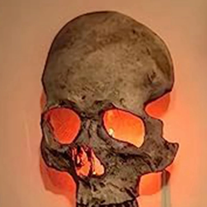 1 PCS Halloween Skull Night Light Horror Lamp Skeleton Lamp Plug Into Wall Decorative Gothic US Plug