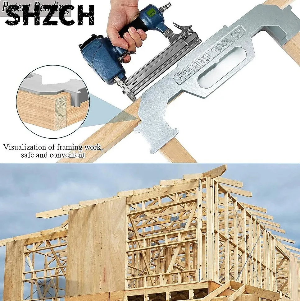 Aluminum Alloy Wall Stud Layout Tool Center Finder Spacing Jig 12/16/24 Inch Framing