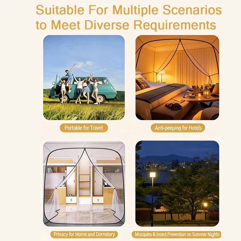 2026 New Grey /Blue Single Door New Mosquito Net,for Double Bed Foldable Mesh Canopy Breathable Square Top, Klamboe 모기장 Klamboe view 6