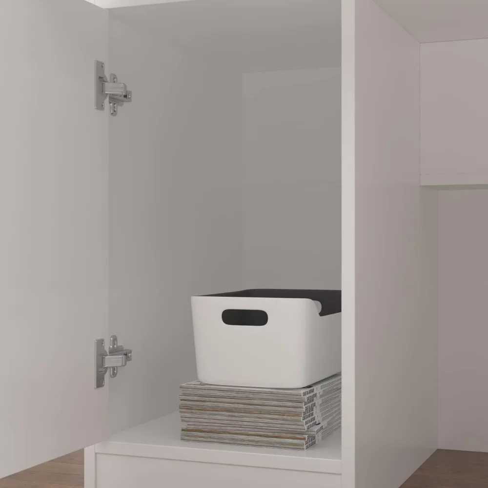 Lighted Display Shelf Retail Counter with Lockable Drawers for Salon Reception Desk Area