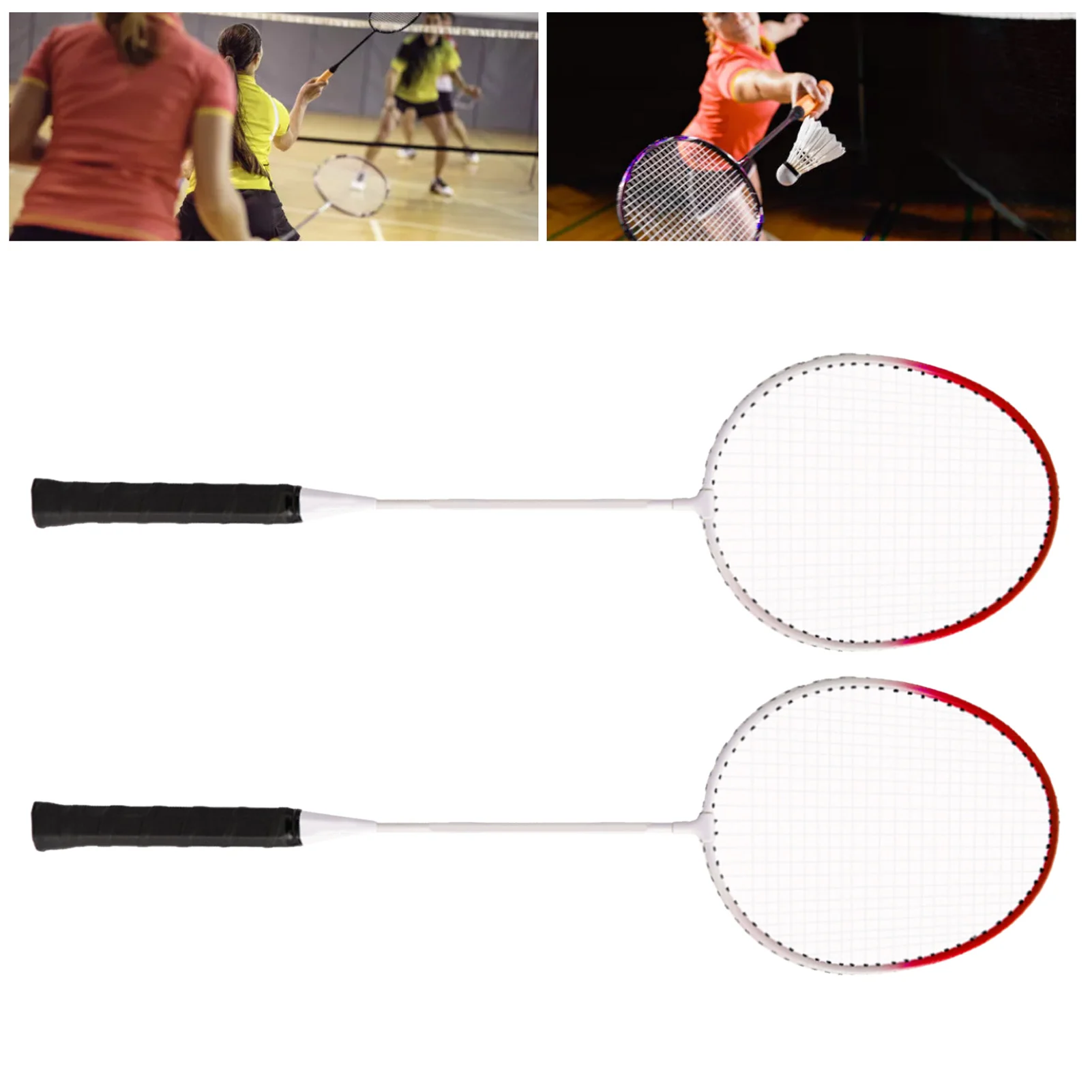 

Badminton Racket Alloy Ultra Light Sports Accessory for Training Competition Professional 2Pcs Alloy Badminton Racquet