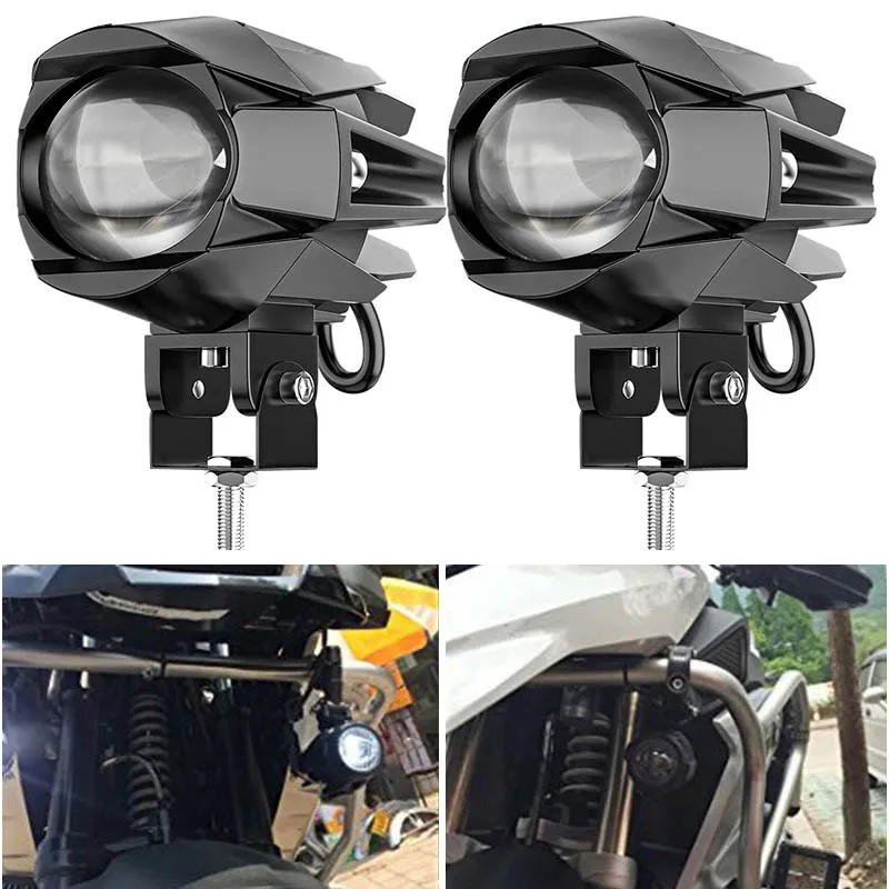 Motorcycle LED Fog Driving Light Spotlight Headlight Auxiliary Lamp Work Lights 30W HeadLamps Accessories For BMW Honda Yamaha