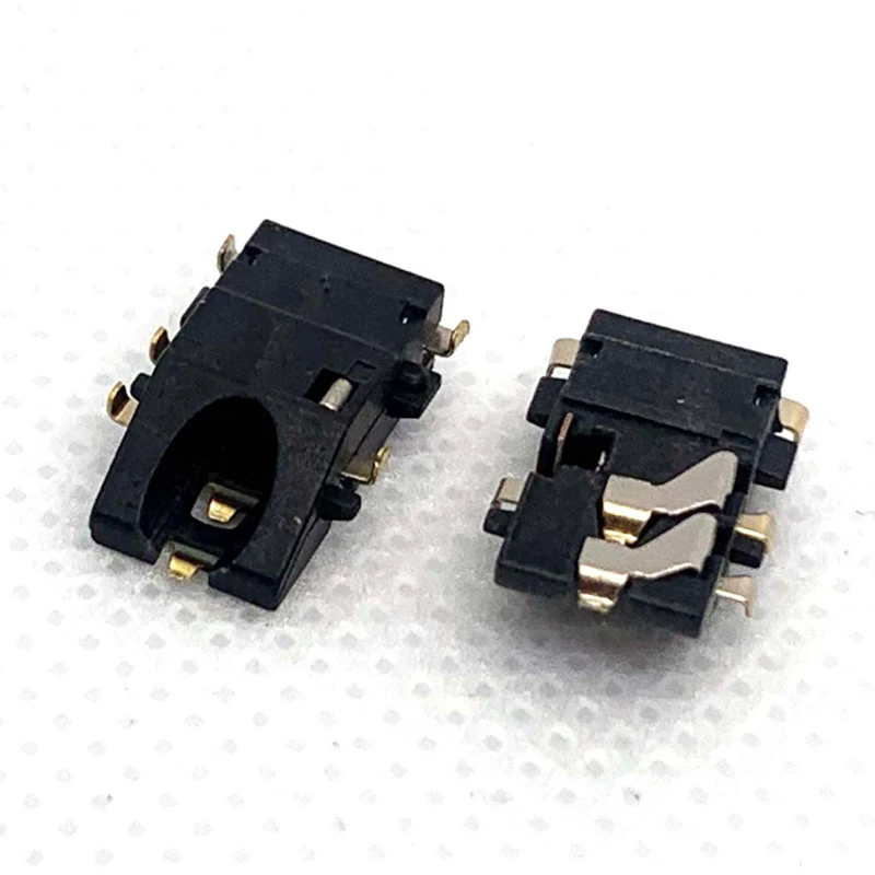 

10 pcs/batch 3.5mm Beveled Earphone PJ-301 Sinking Plate 2.0 Gold Plated Bent Foot 6pin DIP Audio interface ultra thin flat RoHS