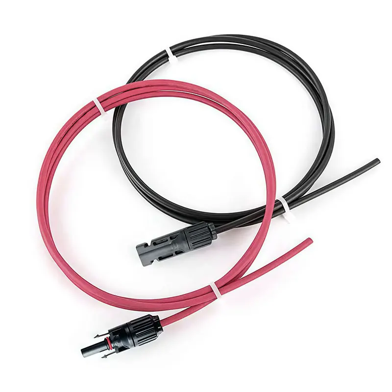 Câble d'extension solaire à Double extrémité avec connecteur 1-10 mètres 4 mm2/6 mm2 1000 V/1500 V connecteur PV DC câble solaire fil photovoltaïque  13