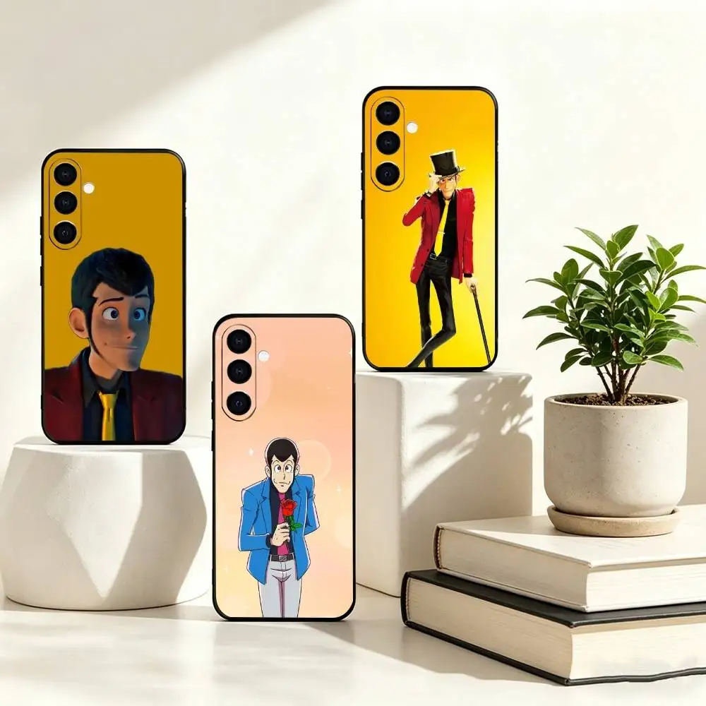 Anime L-Lupin III Phone Case Black Silicone Soft For Samsung Galaxy A73,A72,A71,A70,A53,A52,A51