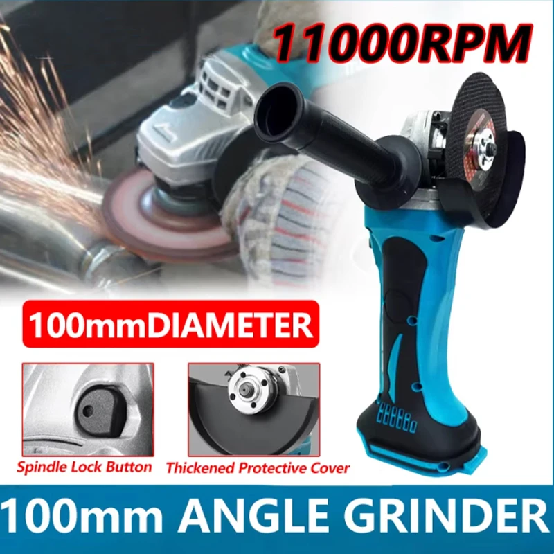 Makita Cordless Angle Grinder 18V LXT Lithium-Ion Multifunctional Electric Grinding DGA402 Cutting Machine Power Tool