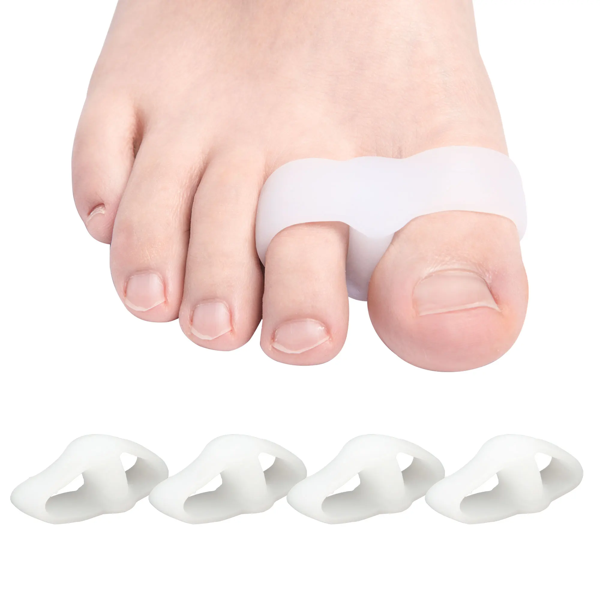 1pair Silicone Gel Pad Bunion Correctorgel Pad Straigh Tenerstoe Pain Relief Protector Silicone Gel Pad Foot Pain Relief