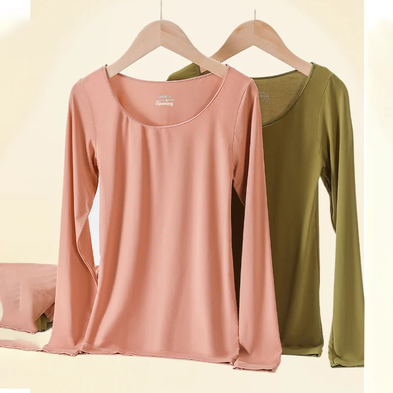 Women Seamless Thermal Underwear Set Women First Layer Thermal Top Long Johns 2Pcs Suit Winter Thermo Clothing Ladies Thin