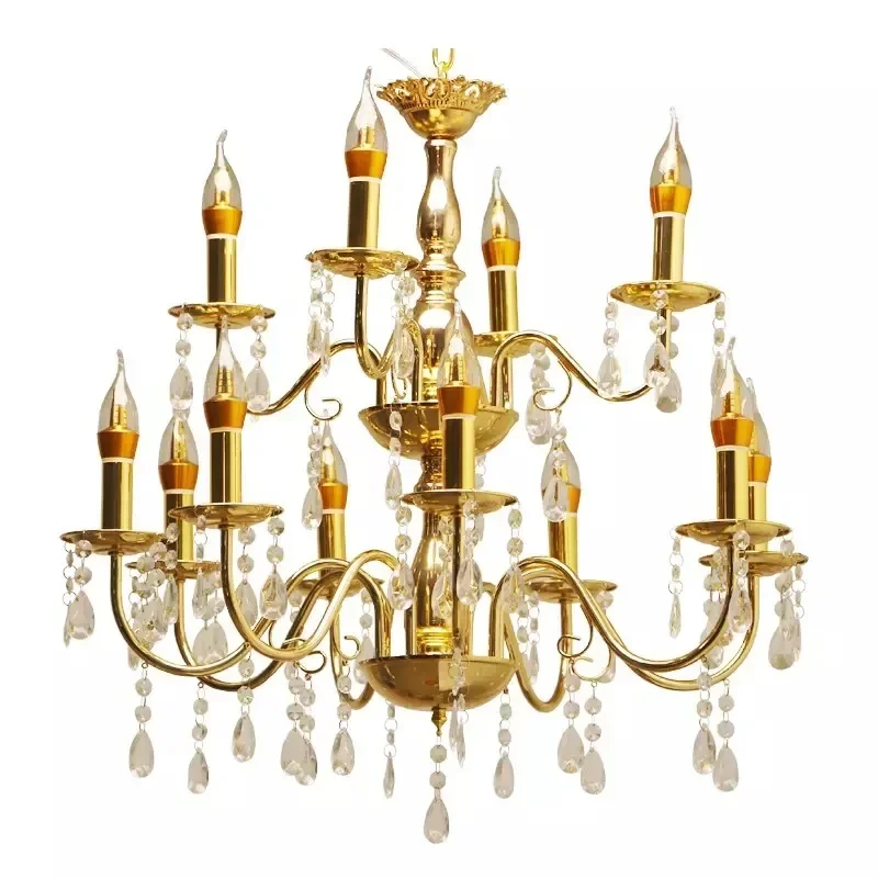 Electroplated French Gold Iron Art Pendant Lantern for Wedding Ceremony Pavilion Props Festival Site -  Supplies