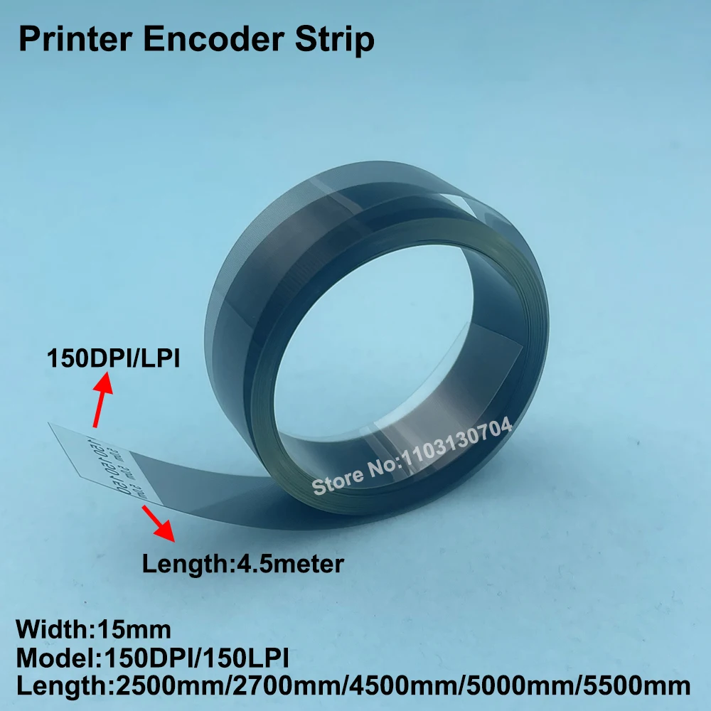 Codificador de impresora de inyección de tinta, cinta de rejilla con Sensor de 15mm de ancho, 150dpi, 150lpi, para GZ, Gongzheng, Flora, H9720, 1