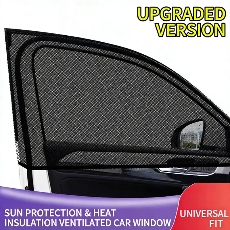 2 or 4pcs screen window set premium window sunshade breathable mosquito net for front and rear windows, UV protection Accessorie