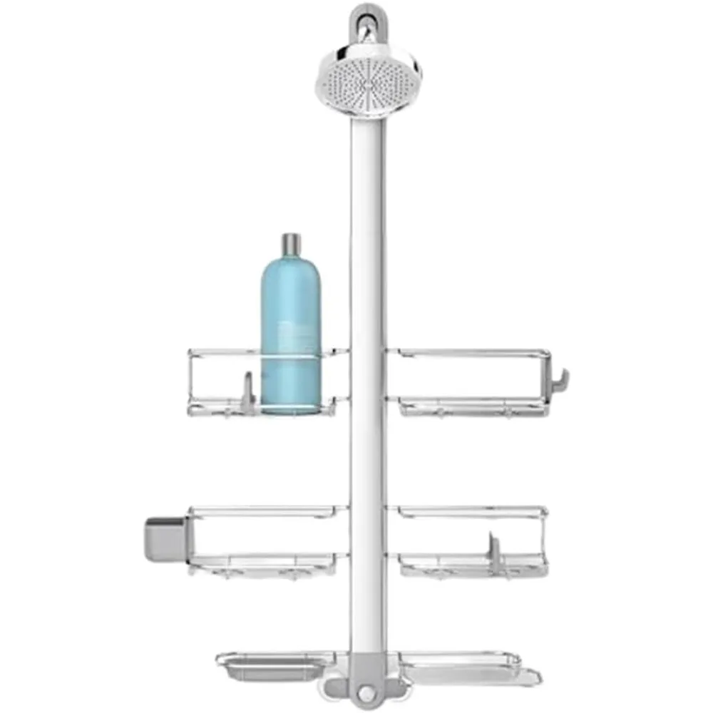 Adjustable and Extendable Shower Caddy XL, Stainless Steel and Anodized Aluminum Bath Baskets