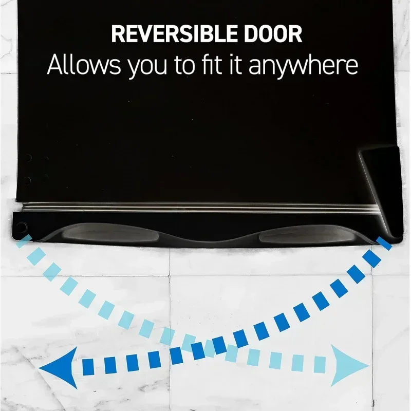 D2BCCongelatore verticale commerciale fresco, congelatore stand up 5 piedi cubi con porta reversibile, nero