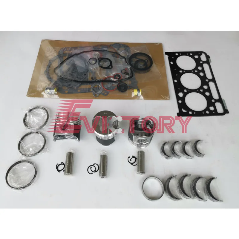 For Kubota D1503 Repair Kit Piston Ring Cylinder Liner Bearing Gasket Kit Tractor Excavator Parts