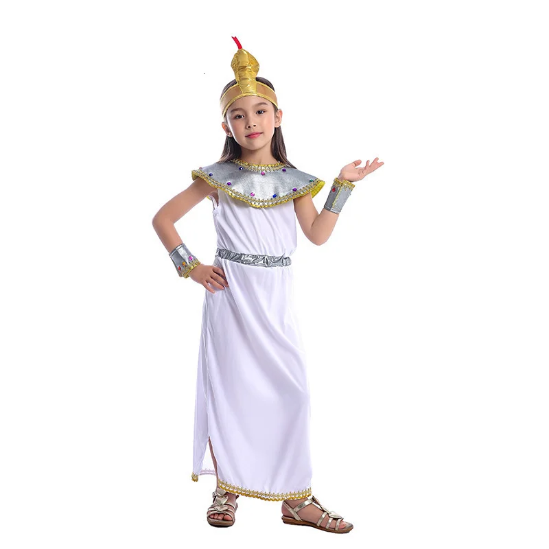 

Old Egyptian girl overalls prince princess outfits for children halloween cosplay clothes dress