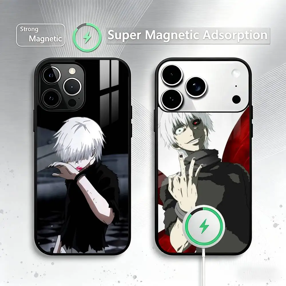 

Anime T-Tokyo Ghoul K-Ken Kaneki Phone Case For iPhone17,16,15,14,13,12,11 Plus,Pro Supports Magnetic Wireless Charging