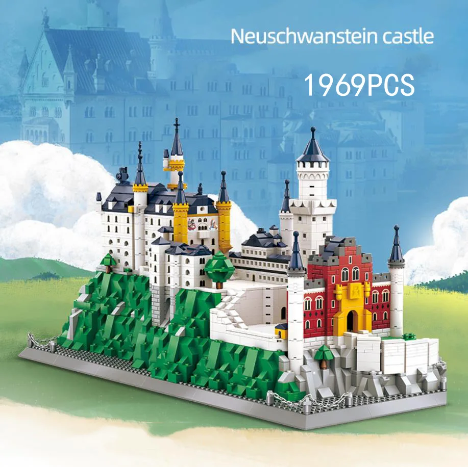 Creative Building Block Germany New Swan Stone Castle Construction Model Brick Historical Architecture Toy Collection For Gift