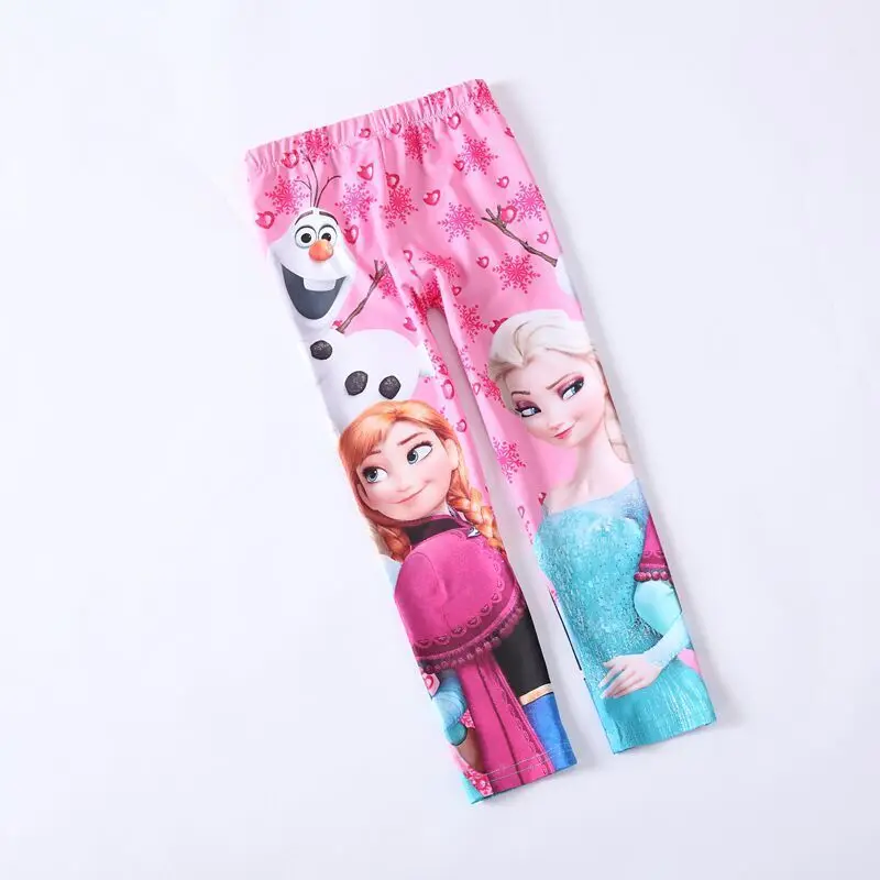 Primavera estate ragazza Elsa Ana Olaf Legging pantaloni bambina taglia 90-140 pantaloni ragazza per 2-8 anni adorabili bambini Cartoon Legging