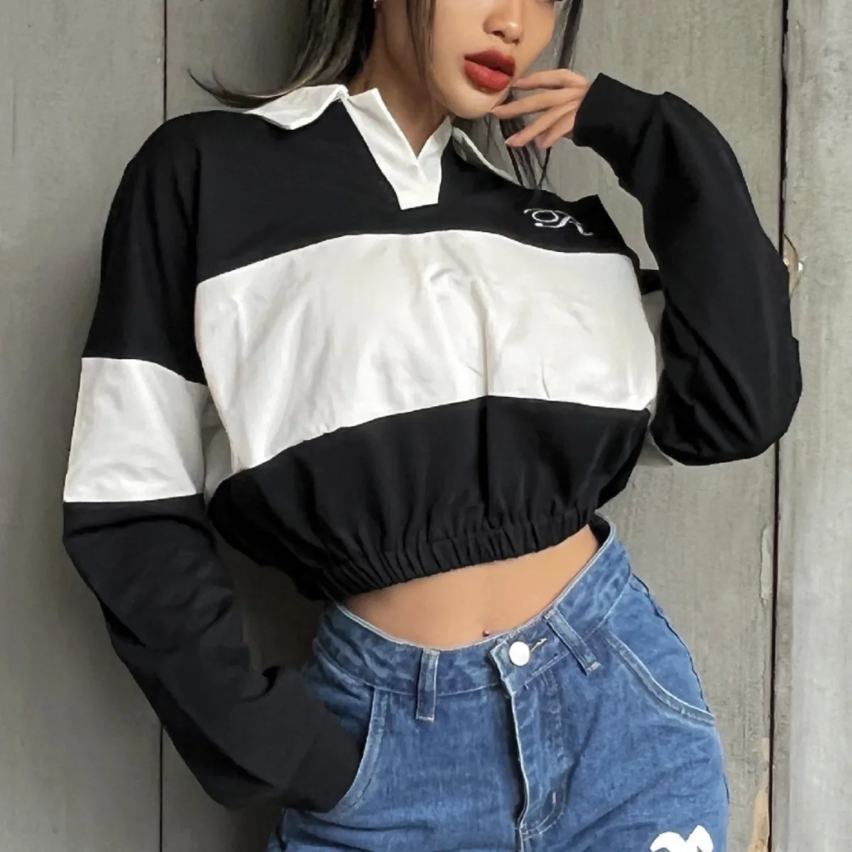 

Fitness Yoga Long Sleeve Outer Wear Women's Cotton Sports Dance Loose Casual Short Sweater Sunscreen Trendy Fan