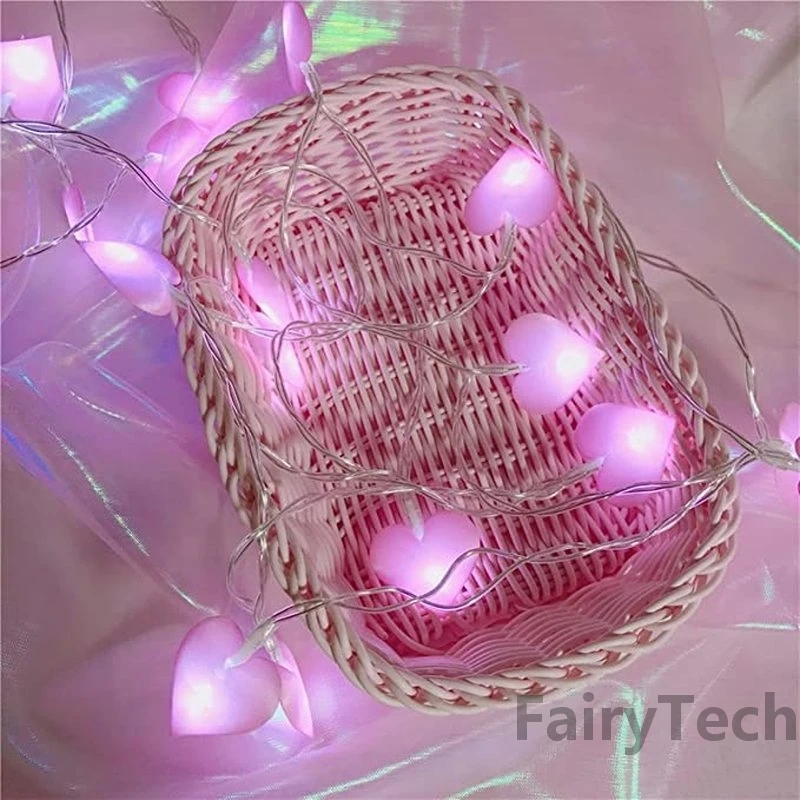 20leds LED Love Heart String Night Fairy Lights Christmas Wedding Birthday Party Home Decoration Fairy Tale Garland Lights Lamp