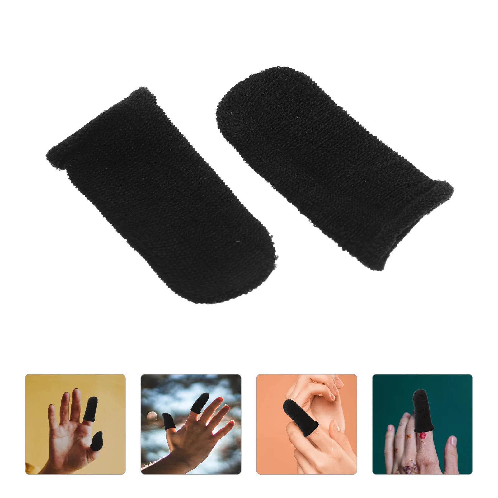 10 Pcs Breathable and Anti-sweat Finger Cots Sleeves Daily Gloves Fiber Protectors Cloth Caps