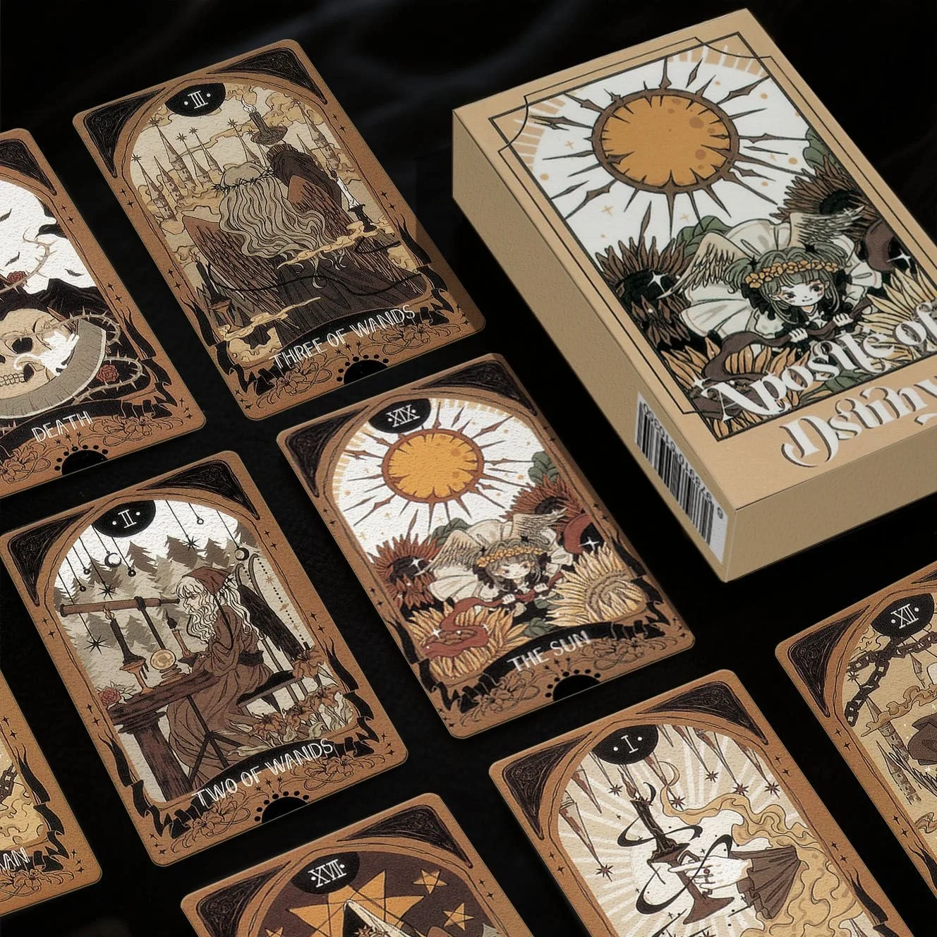 Jeu de tarot Waite Fate Apostle de 78 cartes – Design rétro classique au design esthétique très soigné, idéal pour les débutants, pour la divination