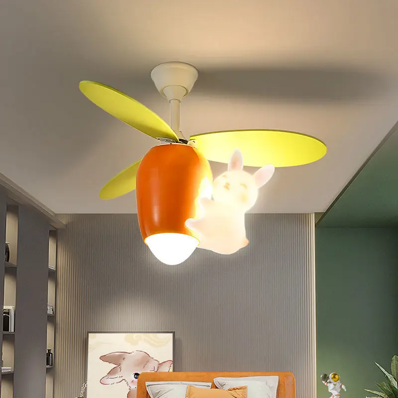 lampada de teto para quarto infantil luz pendente desenhos animados fofos coelho cenoura helicoptero em forma de menino e menina 01