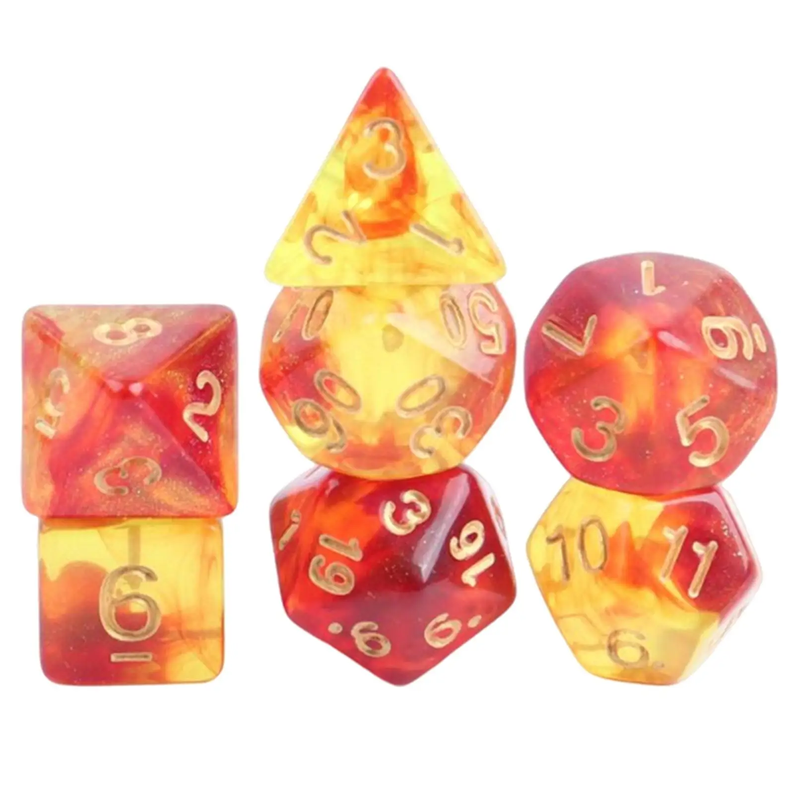 

Polyhedral Dice Set Miniature Acrylic Board Game Accessories Multi-color Rpg Dice for Kids and Adults