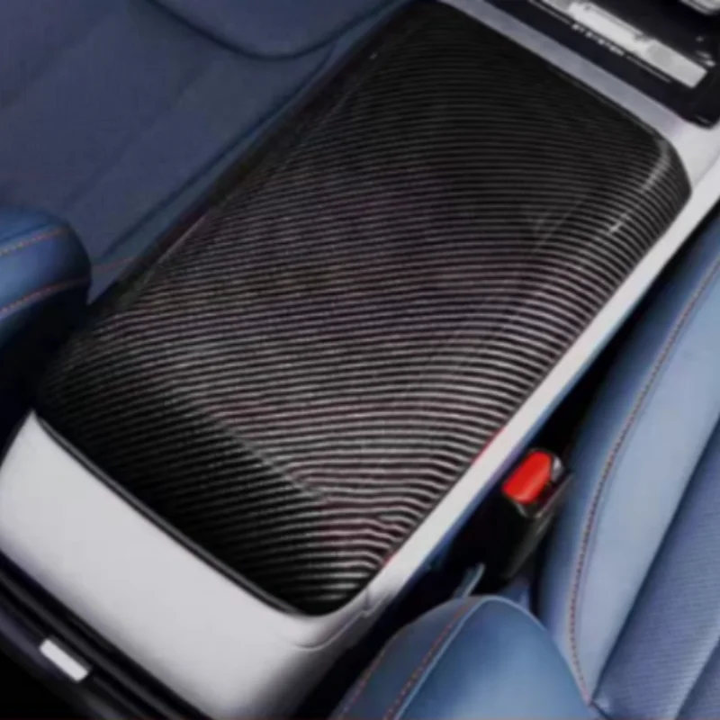For Changan Deepal G318 2024-2025 ABS Carbon fiber/Peach wood/bright black armrest accessories