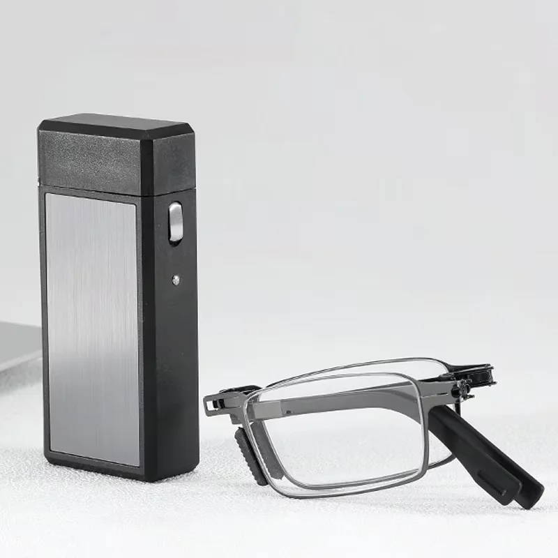 

Light Resin New Fashion Eyeglasses +100~+400 Diopter Antifatigue Foldable Reading Glasses Present Glasses box Anti-Blue Light