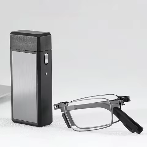 Light Resin New Fashion Eyeglasses +100~+400 Diopter Antifatigue Foldable Reading Glasses Present Glasses box Anti-Blue Light