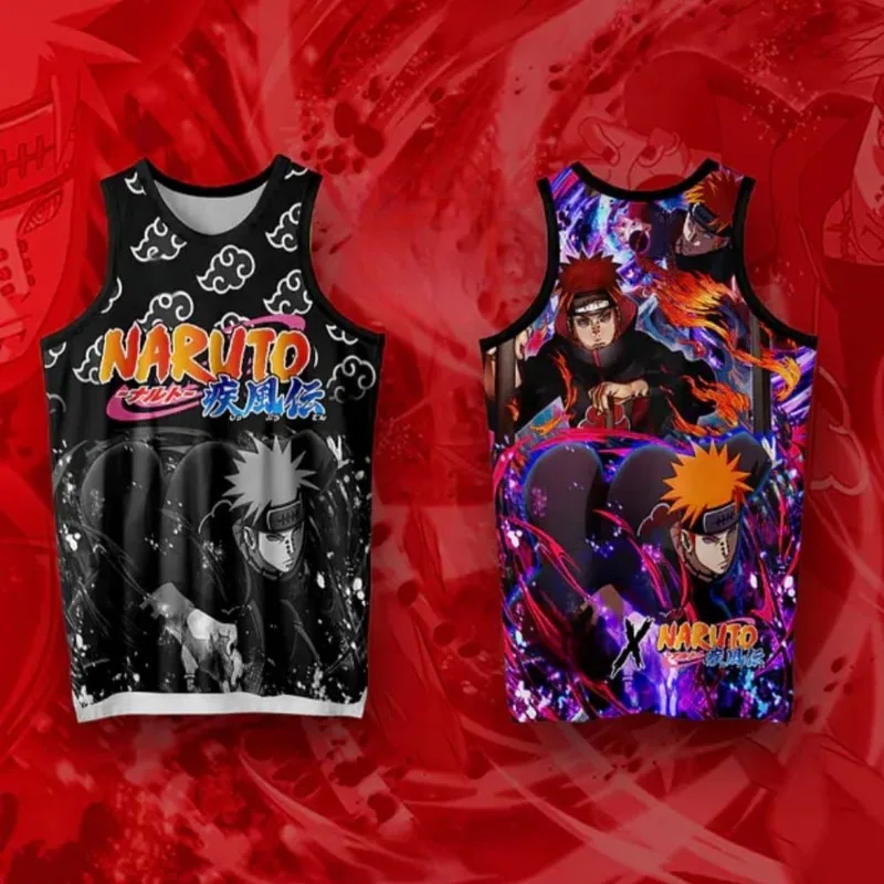 2026 New Naruto Pain Theme Basketball Vest, High Street Style, Instagram-worthy Anime-inspired Versatile Sports Top, Unisex