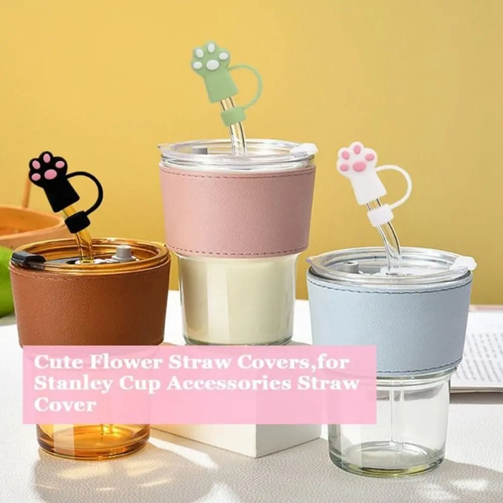 New Cup Accessories Silicone Straw Plug Reusable Splash Proof Drinking Dust Cap Drinkware Dust-proof Straw Tips Cover Bottle