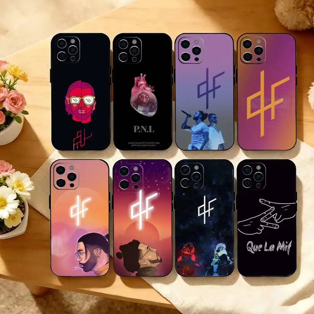 

PNL QLF R-Rapper S-Singer Phone Case For iPhone 17,16,15,14,13,12,11 Plus,Pro Max,XS,Soft Silicone Black Cover