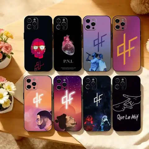 PNL QLF R-Rapper S-Singer Phone Case For iPhone 17,16,15,14,13,12,11 Plus,Pro Max,XS,Soft Silicone Black Cover