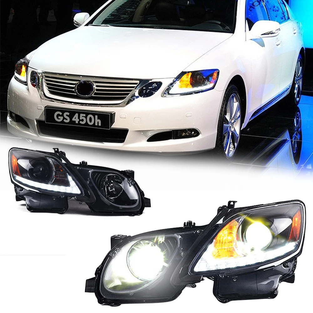 

Горячие фары для LEXUS GS GS350 GS300 04-11 новый стиль ксенон DRL Автомобильные фары в сборе Сигнал Авто аксессуары Модифицированная лампа