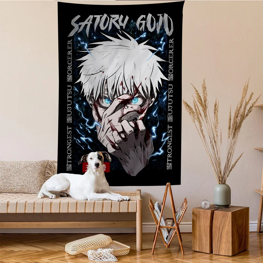 Anime Gojo Satoru Cartoon Tapestry Wall Hanging Decoration Household Home Decor