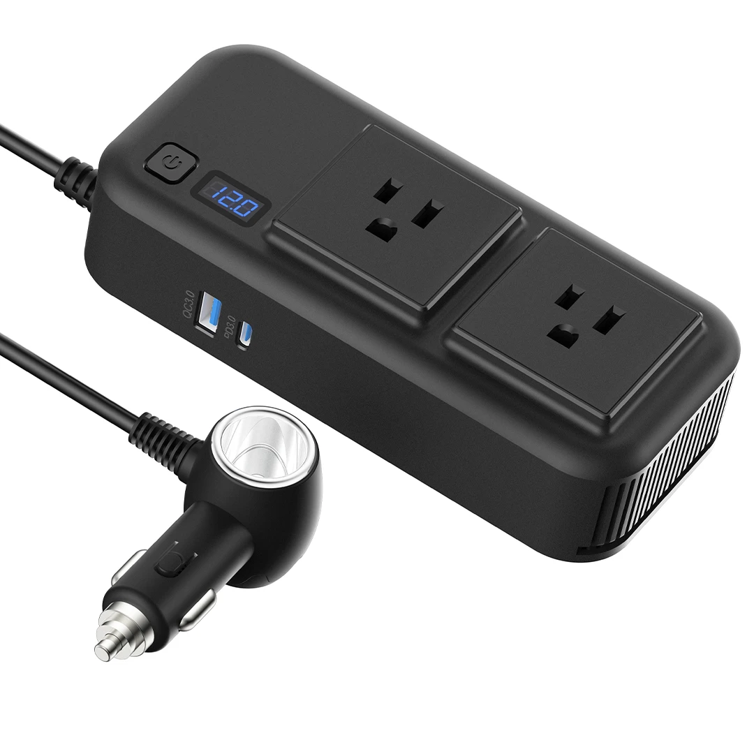 12V to 240V / 230V Converter Pd3.0 Qc3.0 Usb Charging Ports Charge 200W Car Power Inverter for Laptop Phone Tablet Consoles