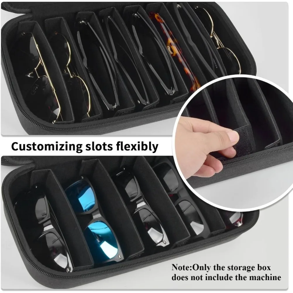 صناديق تنظيم النظارات العصرية للسفر، صندوق تخزين النظارات الشمسية، حامل تخزين عصري للنظارات والكابلات الرجالية #2