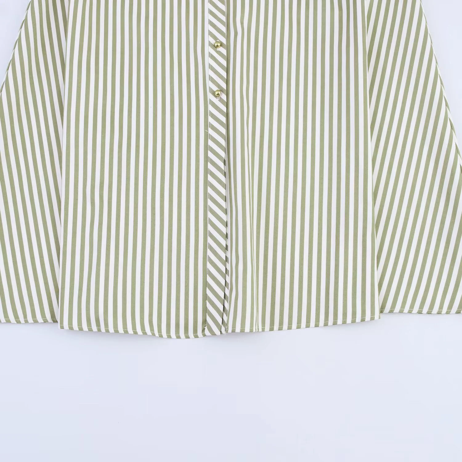 النسخة الكورية فضفاضة الصيف العنصر الجديد مع نمط شريط عمودي عارية الذراعين منتصف طول قميص تنورة قصيرة الأكمام التعادل الخصر اللباس