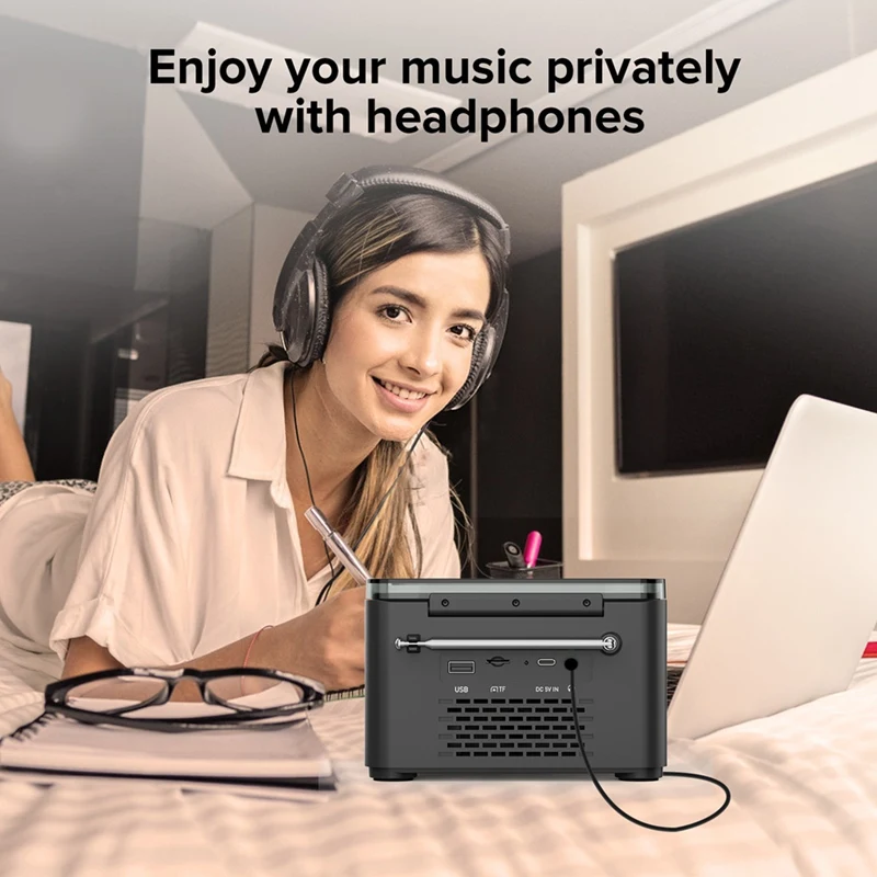 ●CD Player Vintage 4000mAh Bluetooth Music Disk Album Disc CD Player Portable FM Radio