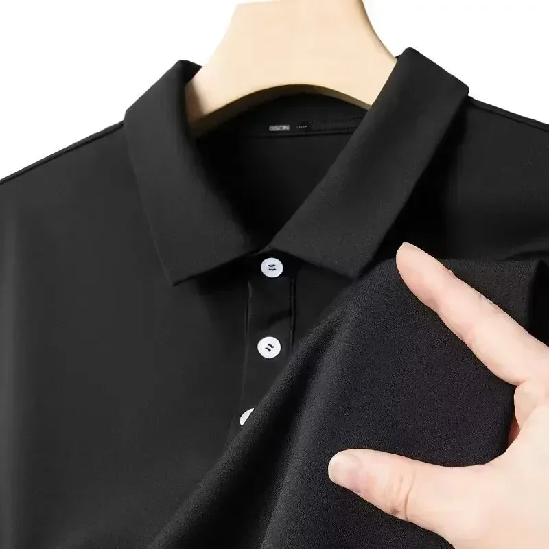 

Men's Summer New Style Lapel Short Sleeve Business Casual T-Shirt Polo Shirt Versatile Youthful Loose Fit From China