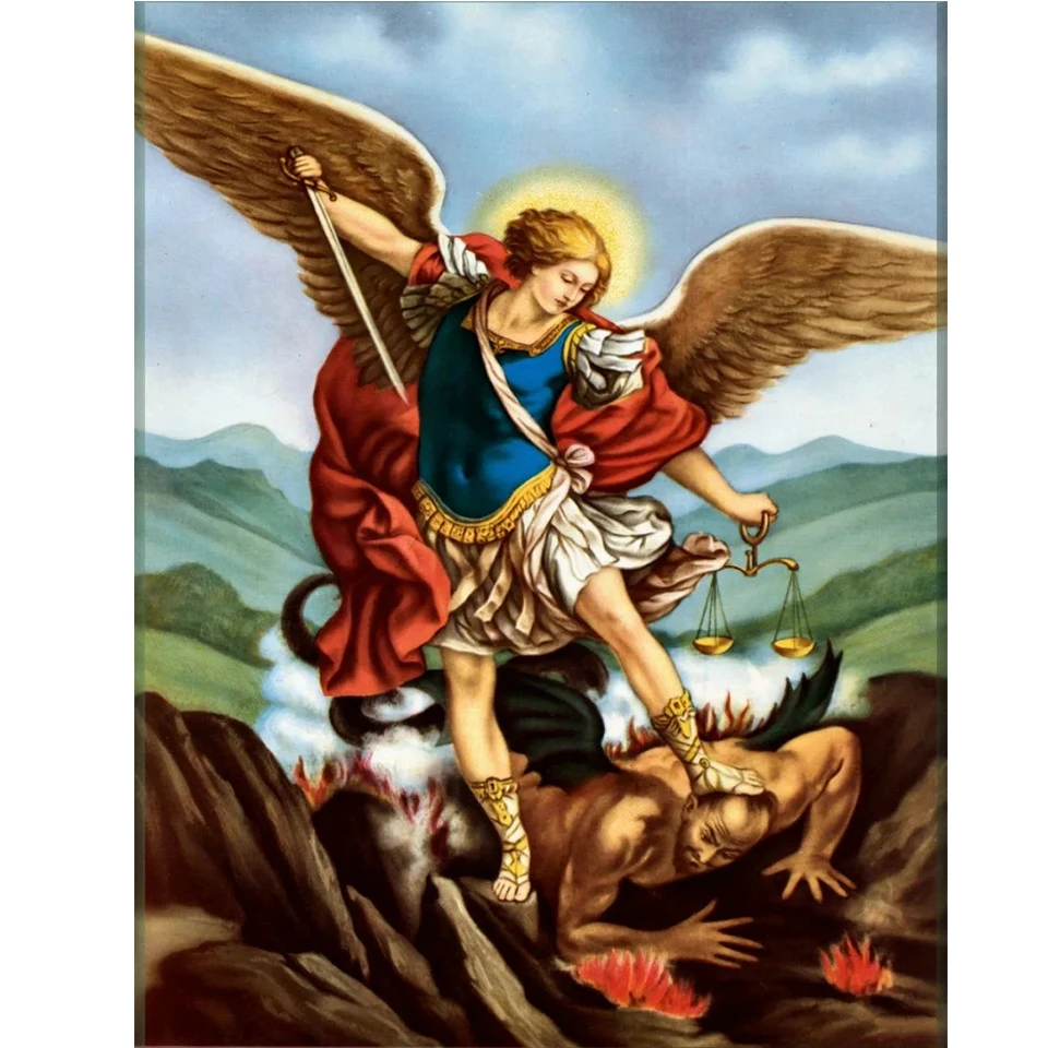 Saint Michael Archangel 5d Diy diamond painting kits Mosaic Angel goddness full round&square diamond embroidery religious art