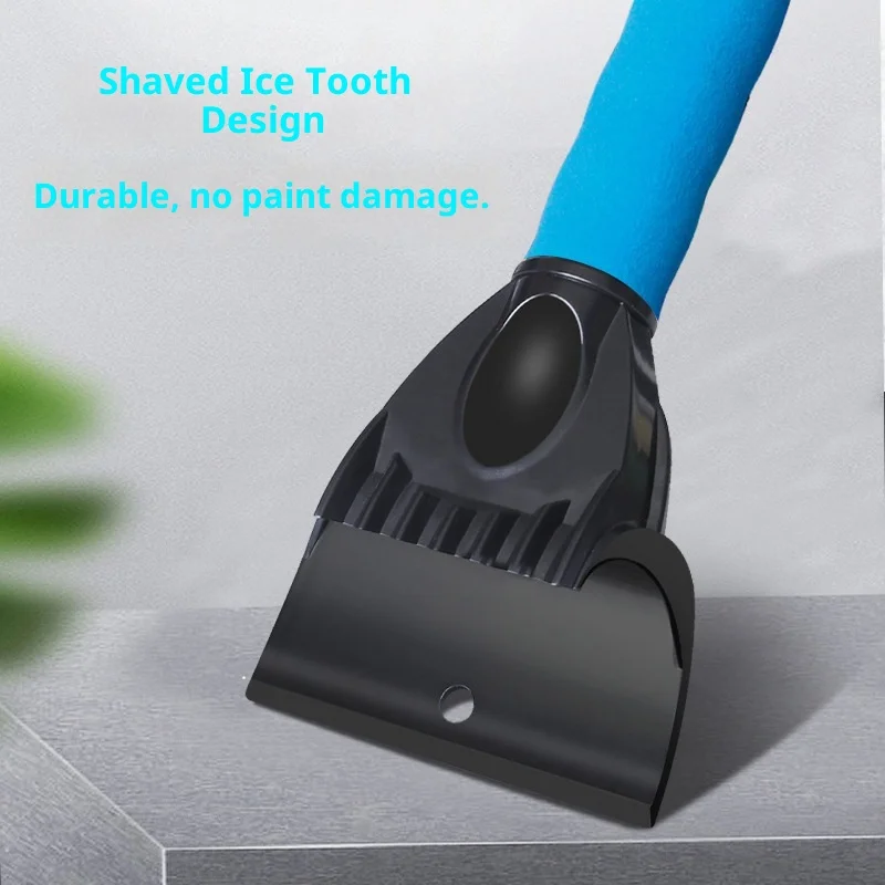 Universal Car Snow Shovel, Defrosting Tool with Warm Plush Gloves, Ice Scraping & Deicing Kit for Winter Driving