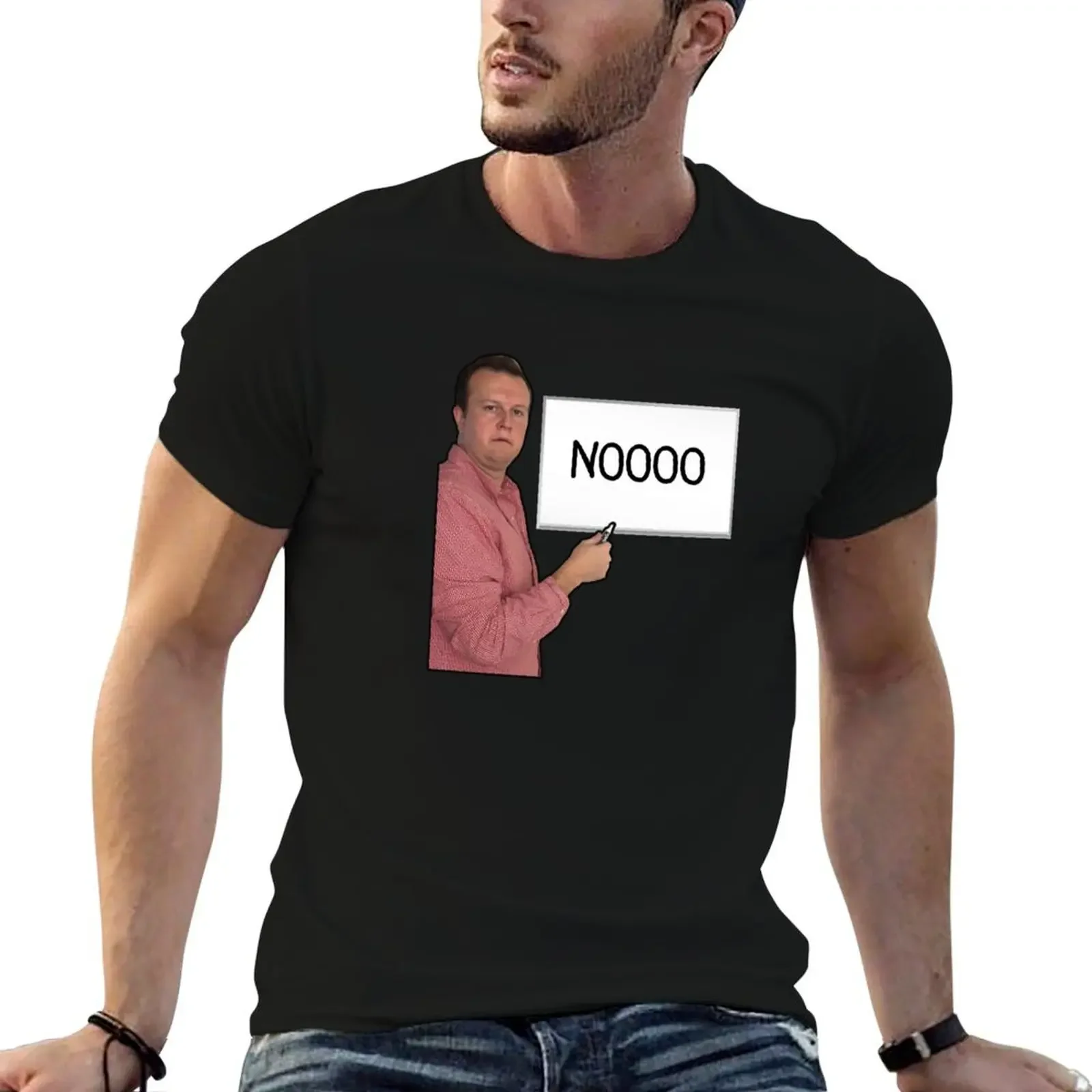 

NOOOO T-Shirt blue archive Aesthetic clothing man clothes fitted t shirts for men