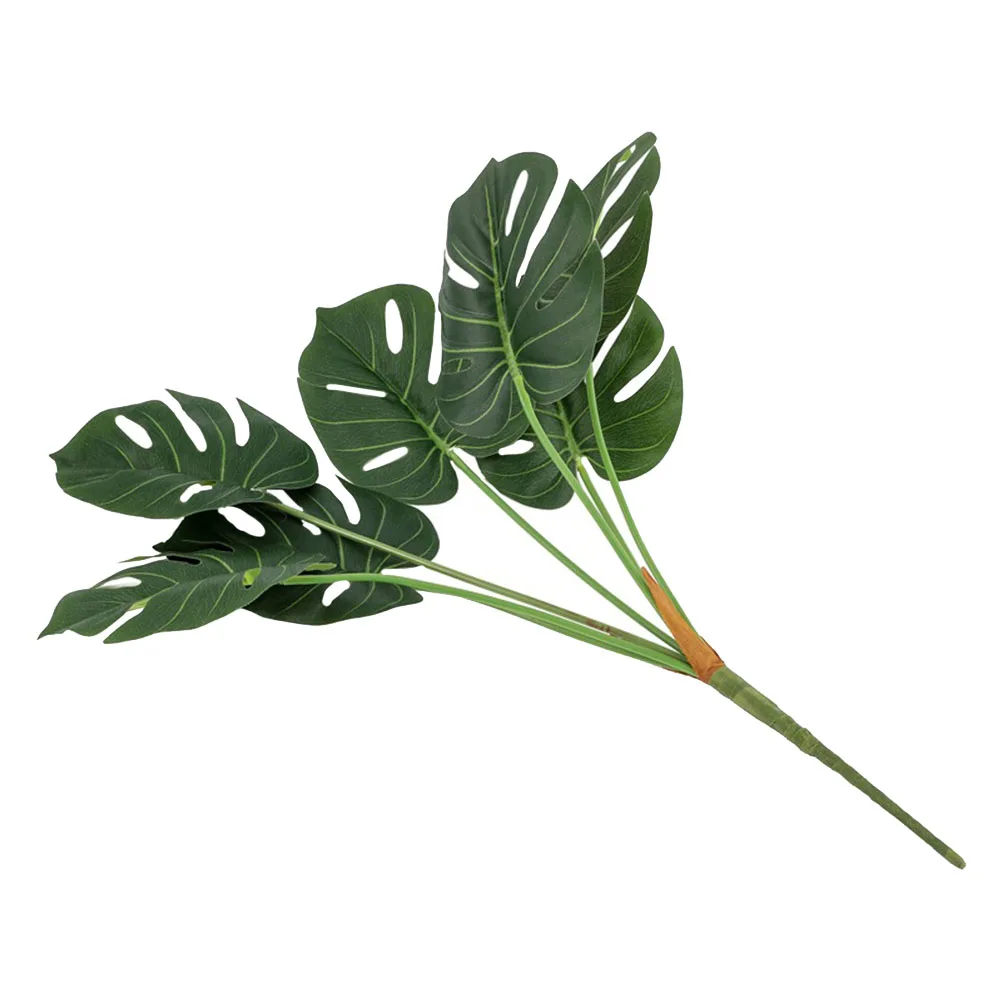 

7 Turtle Leaf Artificial Plants Fake Greenery Bunches Home Decor Party Layout Wedding Supplies Lifelike LeavesPlant