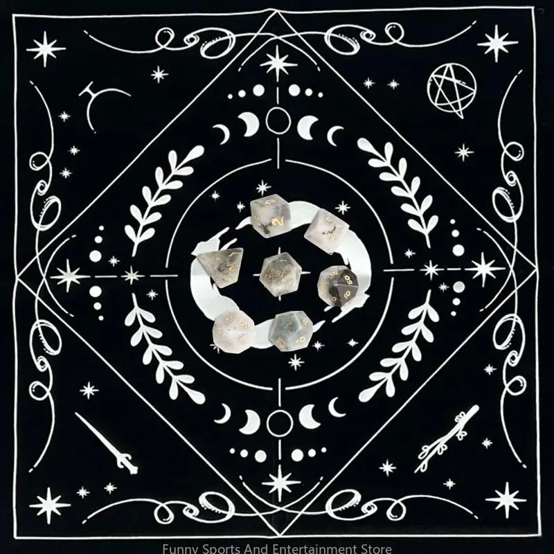 

C4DE Square Flannel Tarot Altar Card Card Astrology для Card Pad Cover Card Card Diving Tableclot