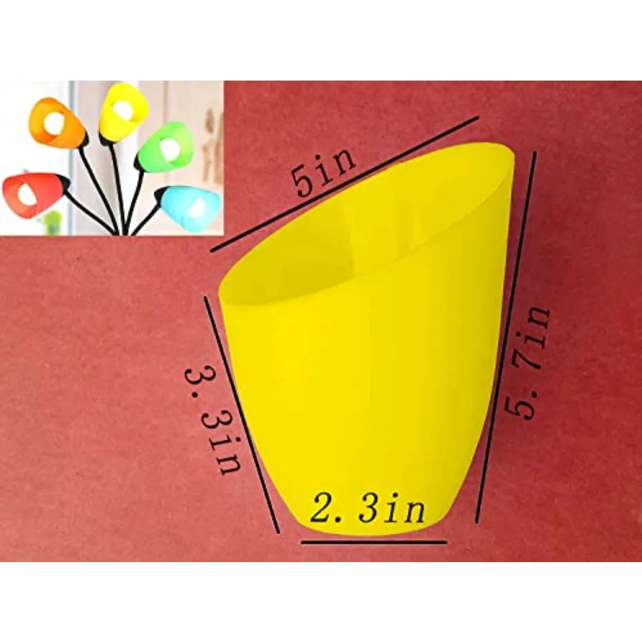Plastic Lampshade, 5.7 inch High, 4.1 inch Diameter, 1.65 inch Fitter, Replacement Plastic Lamp Shade for LED Floor Lamp